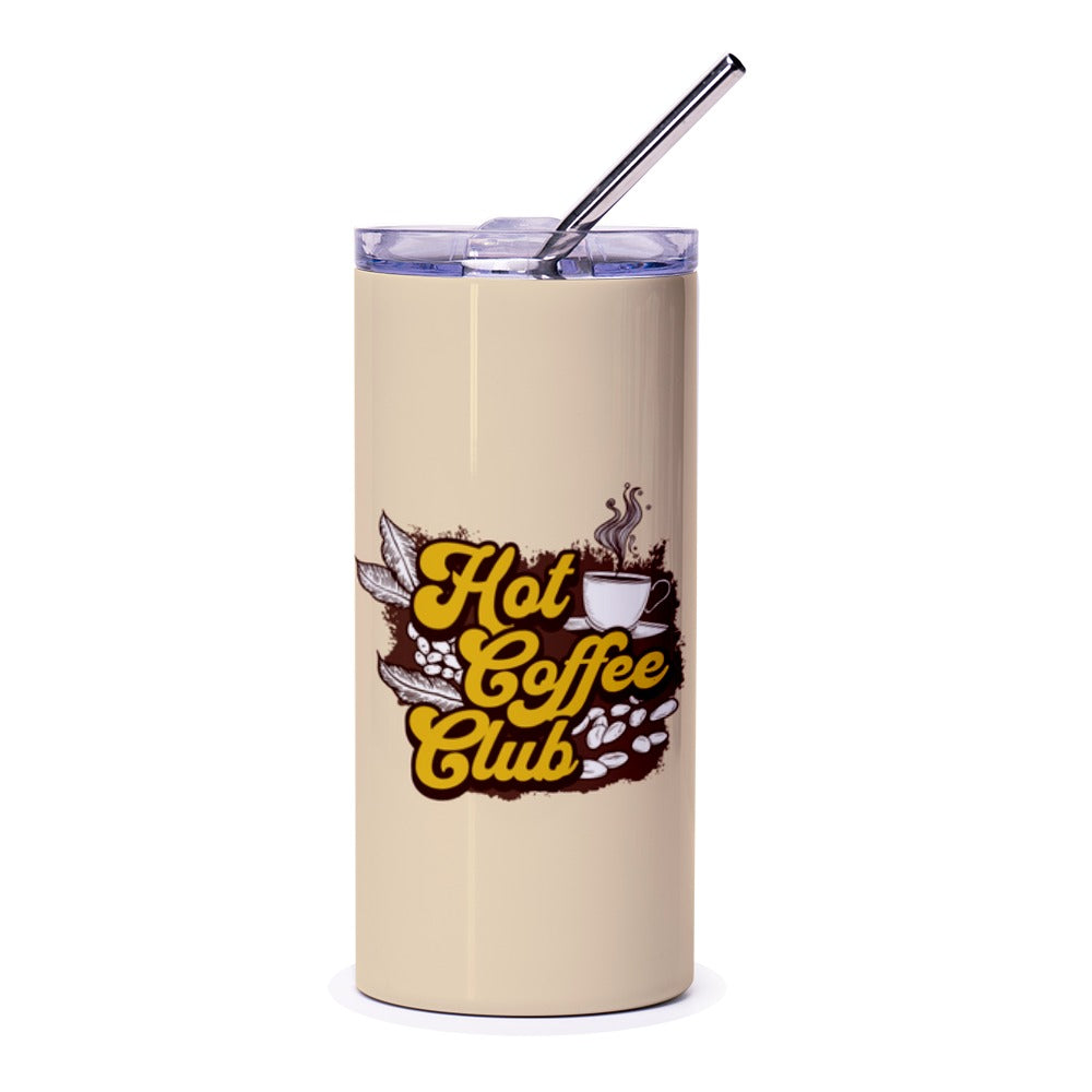 Hot Coffee Club Tumbler, Coffee Lover Gift, Novelty Tumbler, Drinkware Tumbler, Gift for Her, Gift for Him, Travel Tumbler, Coffee Design - Tawshia