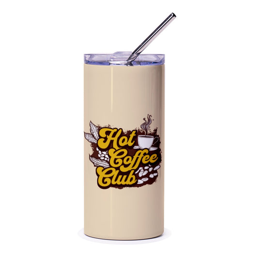 Hot Coffee Club Tumbler, Coffee Lover Gift, Novelty Tumbler, Drinkware Tumbler, Gift for Her, Gift for Him, Travel Tumbler, Coffee Design - Tawshia