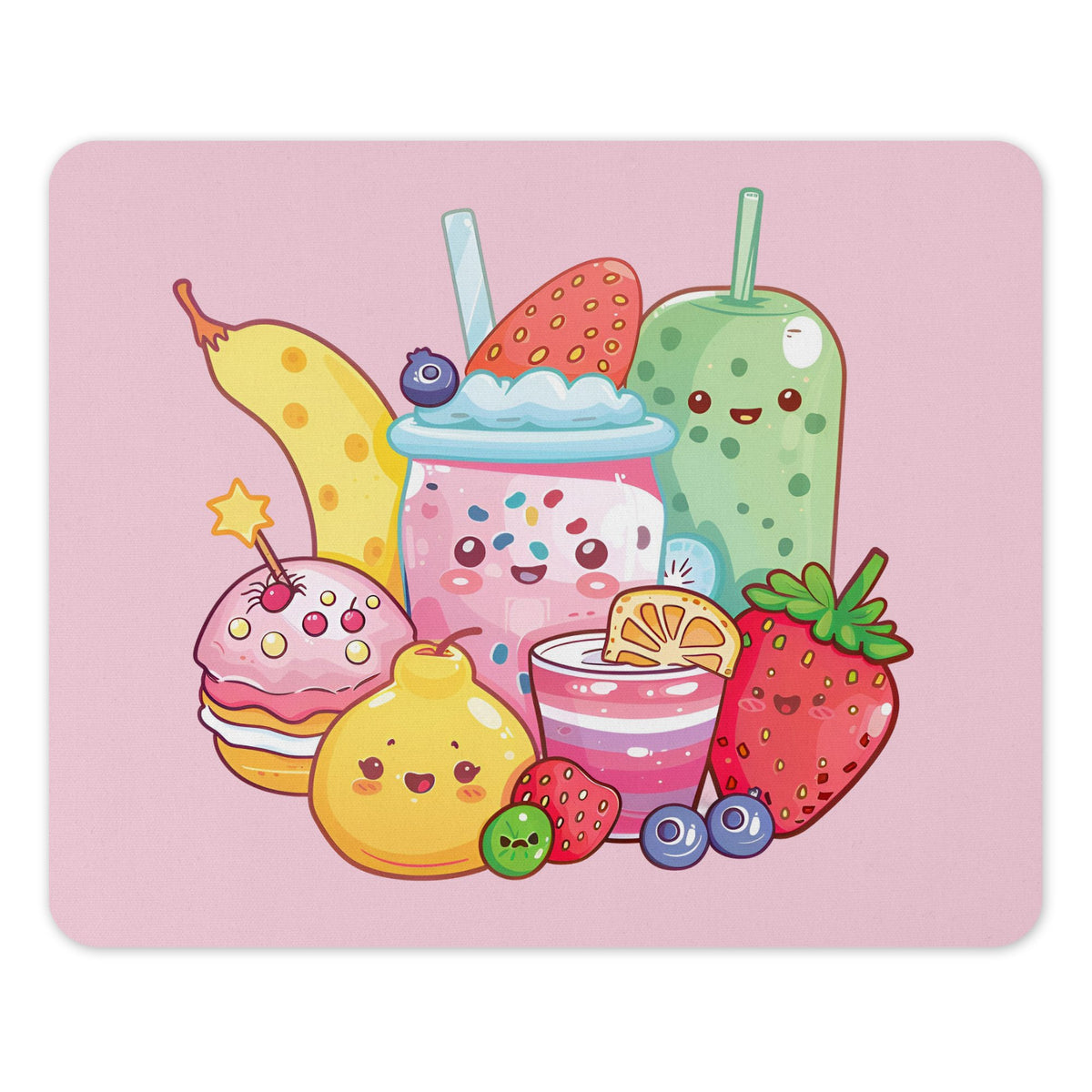 Colorful Assorted Fruits and Drinks Art product type