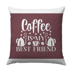 Coffee Lover Pillow, Coffee Is My Best Friend Decor, Home Decor Pillow, Caffeine Addict Gift, Coffee Bean Art Pillow - Tawshia