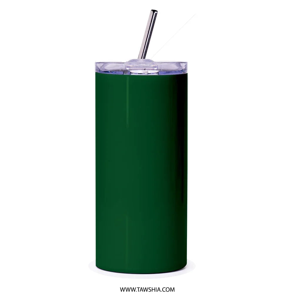 Sleek Green Design Insulated Tumbler with Lid Straw product