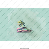 Classic Car Tumbler, Beach Theme Tumbler, Car Lover Gift, Vintage Car Design, Retro Style Tumbler, Palm Tree Tumbler, Travel Tumbler - Tawshia