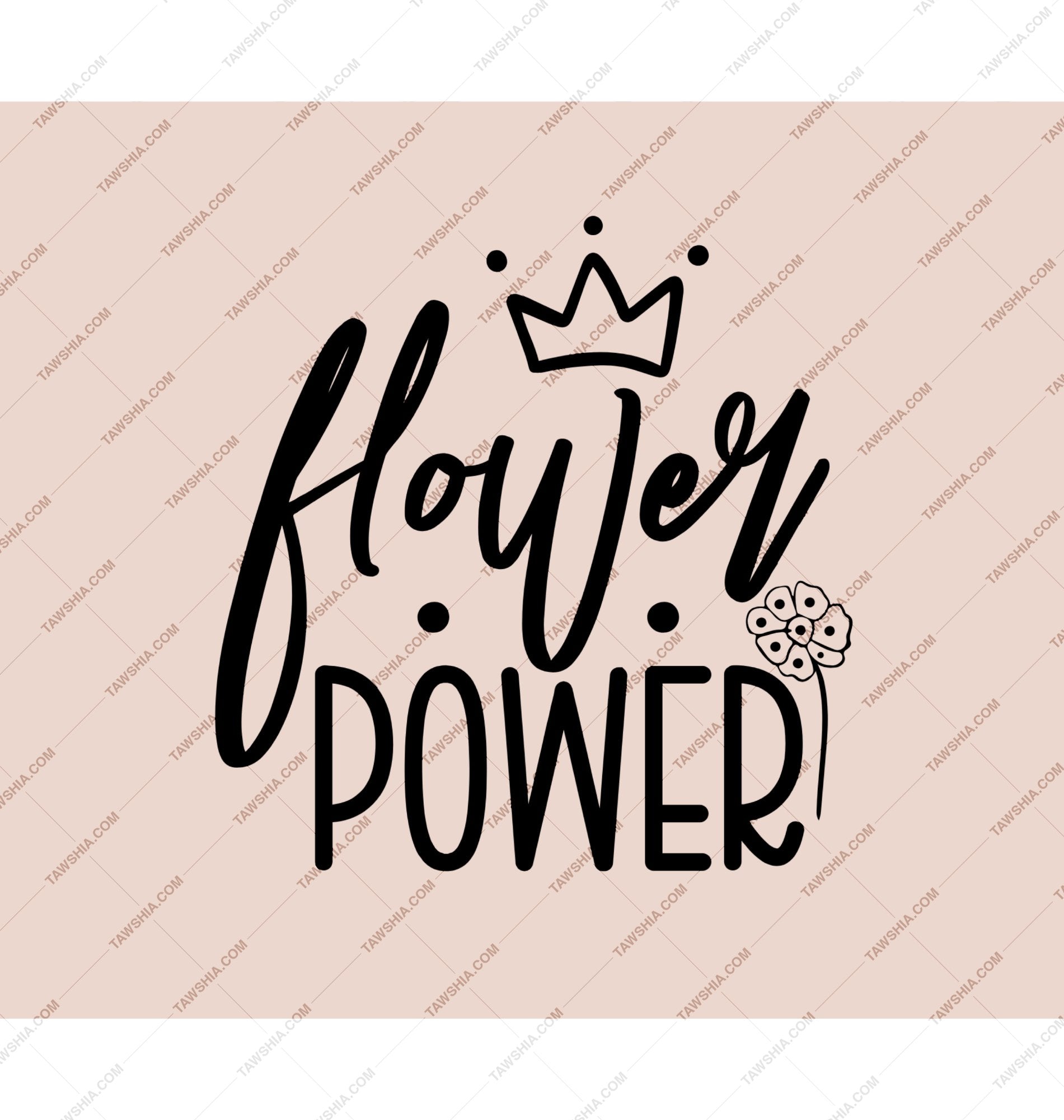 Flower Power Artwork with Crown product type