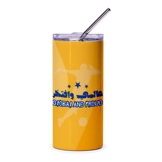Global And Proud Tumbler, Arabic Calligraphy Tumbler, Runner Tumbler, Personalized Tumbler, Unique Gift Idea, Travel Mug, Stylish Tumbler - Tawshia
