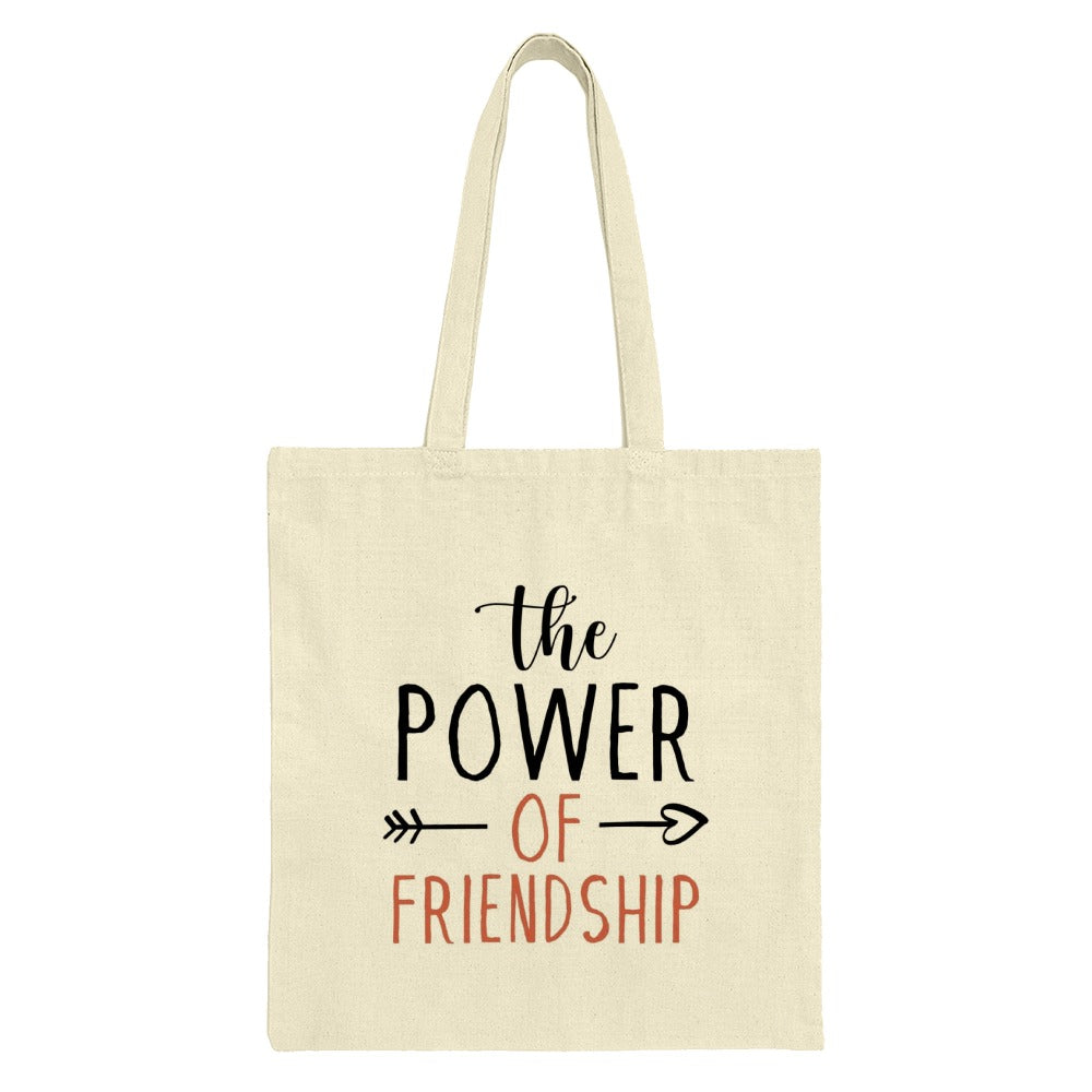 Friendship Power Tote Bag, Best Friend Gift, Everyday Carryall Bag, Friends Appreciation Present, Inspirational Tote Bag, Shopping Bag - Tawshia