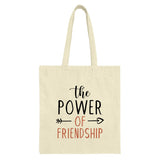 Friendship Power Tote Bag, Best Friend Gift, Everyday Carryall Bag, Friends Appreciation Present, Inspirational Tote Bag, Shopping Bag - Tawshia