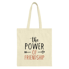 Friendship Power Tote Bag, Best Friend Gift, Everyday Carryall Bag, Friends Appreciation Present, Inspirational Tote Bag, Shopping Bag - Tawshia