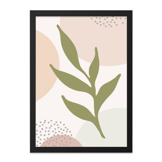 Abstract Botanical Wall Art, Modern Leaf Print, Neutral Tones Art, Minimalist Art, Home Decor Wall Hanging, Boho Wall Decor - Tawshia