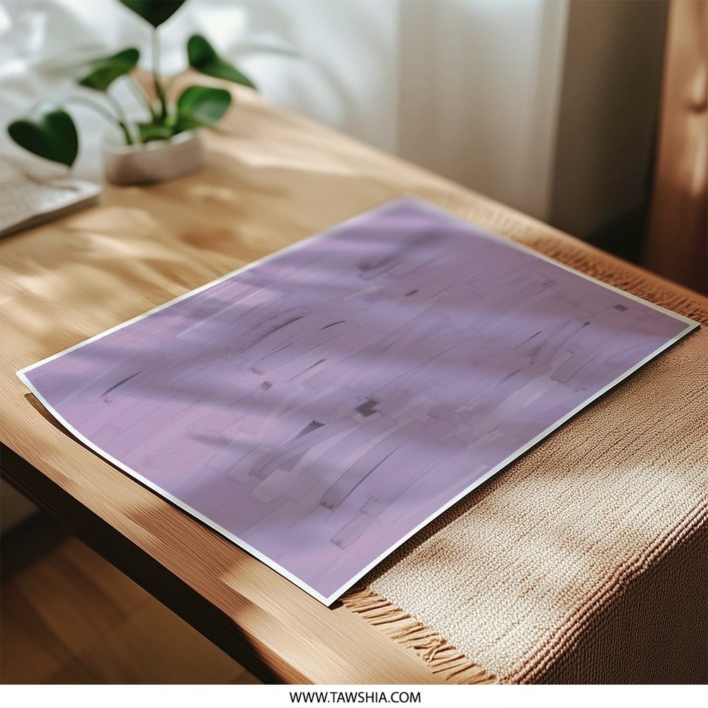 Lavender Hues Photographic Print, Abstract Art Print, Modern Wall Decor, Home Office Art, Stylish Art Print, Brush Strokes Art, Artful Gift - Tawshia
