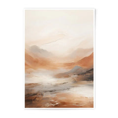 Abstract Landscape Photographic Print, Neutral Tones Wall Decor, Modern Art Print, Mountain Range Photography, Home Decor, Office Decor - Tawshia