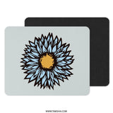 Blue Sunflower Mouse Pad, Floral Design, Cute Desk Accessory, Flower Lover Gift, Aesthetic Mousepad, Cool Computer Mat, Office Decor - Tawshia
