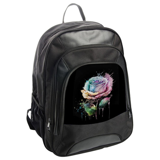 Watercolor Rose Backpack, Floral Art Backpack, Aesthetic Backpack, Colorful Rose Design, Trendy Backpack, Flower Backpack, Stylish Backpack - Tawshia