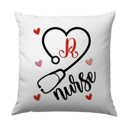 Nurse Initial Pillow, Personalized Gift for Nurses, Heart Stethoscope Pillow, Nursing Graduate Pillow, Nurse Appreciation Gift - Tawshia