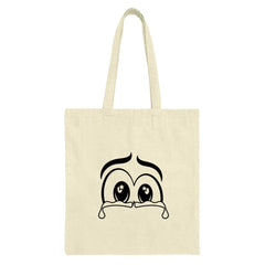 Cartoon Eyes Tote Bag, Kawaii Crying Eyes Handbag, Funny Anime Style Shopping Bag, Unique Emotional Expression Canvas Tote - Tawshia