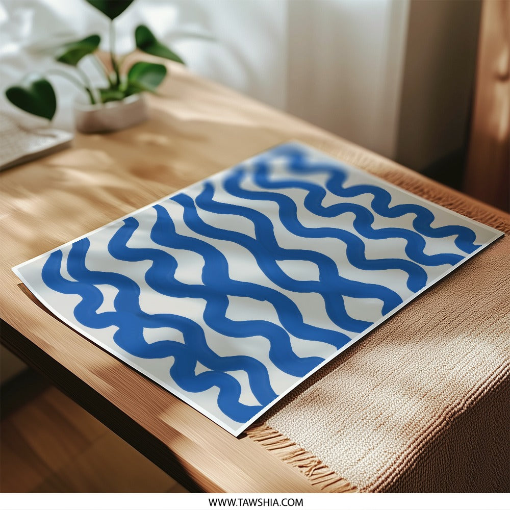 Blue Wave Photographic Print, Abstract Art Print, Minimalist Wall Art, Home Decor, Modern Art Print, Gallery Wall Art - Tawshia