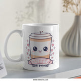 Coffee and Friends Mug, Cute Kawaii Mug, Coffee Lover Gift, Friendship Mug, Unique Coffee Mug, Gift for Best Friend, Drinkware - Tawshia