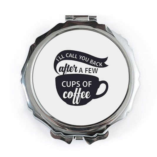Coffee Lover Pocket Mirror, Funny Quote Mirror, Gift for Coffee Addict, Caffeine Fix Mirror, Sarcastic Pocket Mirror, On the Go Mirror - Tawshia
