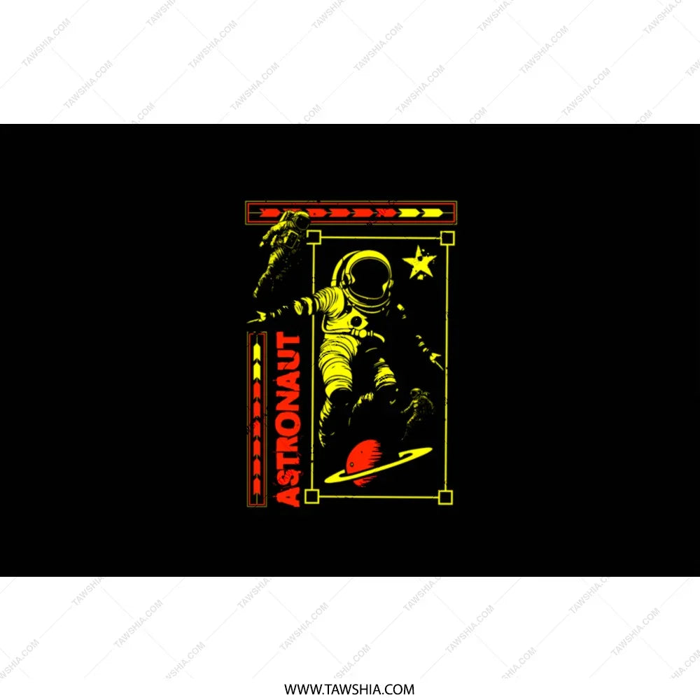 Unique Astronaut Illustration on Black Background product