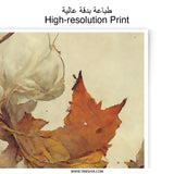 Autumnal Leaves Photographic Print, Rustic Fall Decor, Botanical Art, Nature Photography, Warm Tones, Wall Art, Home Decor, Gift Idea - Tawshia