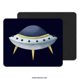 UFO Mouse Pad, Flying Saucer Design, Alien Spaceship Art, Sci-Fi Gift, Unique Desk Accessory, Computer Mousepad, Gamer Gift - Tawshia