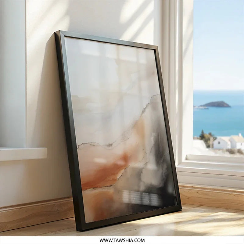 Abstract Wall Art, Modern Art Print, Contemporary Art, Neutral Wall Decor, Living Room Art, Earth Tones Art, Elegant Home Decor - Tawshia