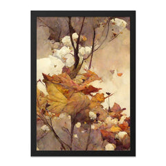 Autumn Leaves Wall Art, Botanical Art Print, Fall Decor, Nature Inspired Artwork, Modern Wall Decor, Home Decor, Framed Art - Tawshia
