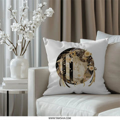 Floral Circle Pillow, Abstract Art Pillow, Modern Home Decor Pillow, Decorative Throw Pillow, Gift for Her, Accent Pillow, Designer Pillow - Tawshia