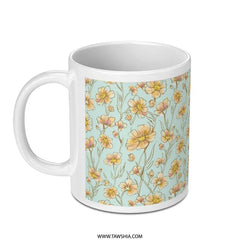 Beautiful Yellow Floral Pattern Mug product