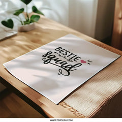 Bestie Squad Photographic Prints, Friend Gift, Friendship Decor, Girl Squad Art, Trendy Home Decor, Popular Wall Art - Tawshia