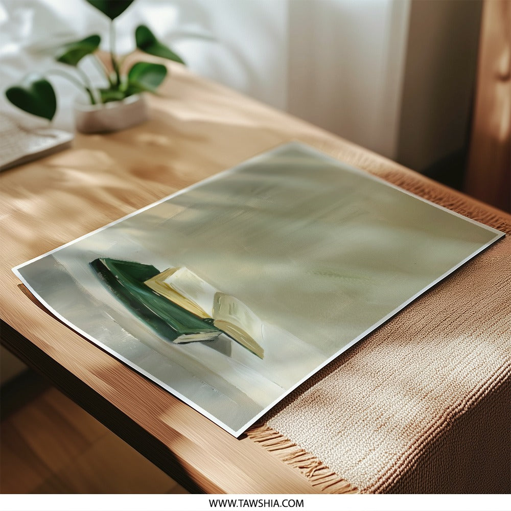 Books Photographic Print, Open Book Art, Still Life, Book Lover Gift, Study Decor, Academic Aesthetic, Minimalist Art Print, Home Library - Tawshia