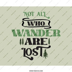 Wanderlust MousePad, Adventure Quote Mouse Pad, Hiking Gift, Not All Who Wander Are Lost, Nature Lover Gift, Travel Accessories, Office - Tawshia