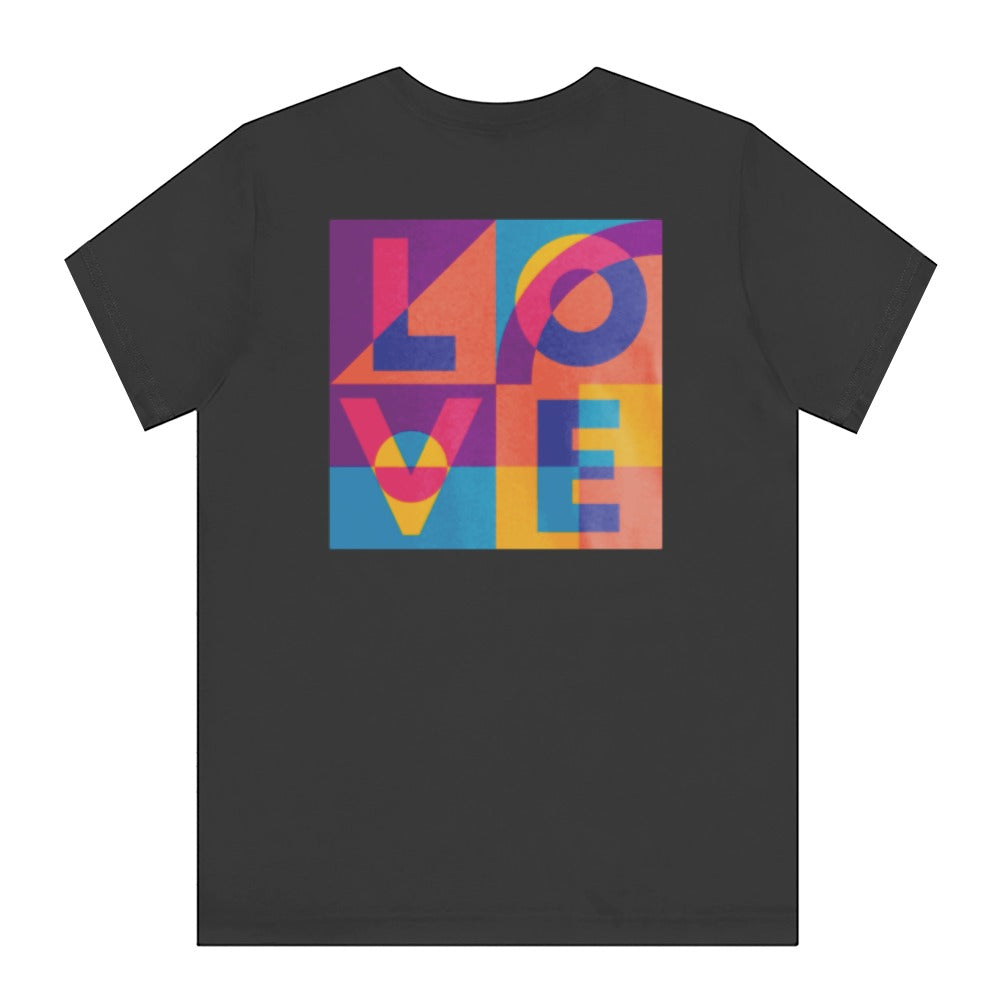 Vibrant Color Block LOVE Graphic T-Shirt product type