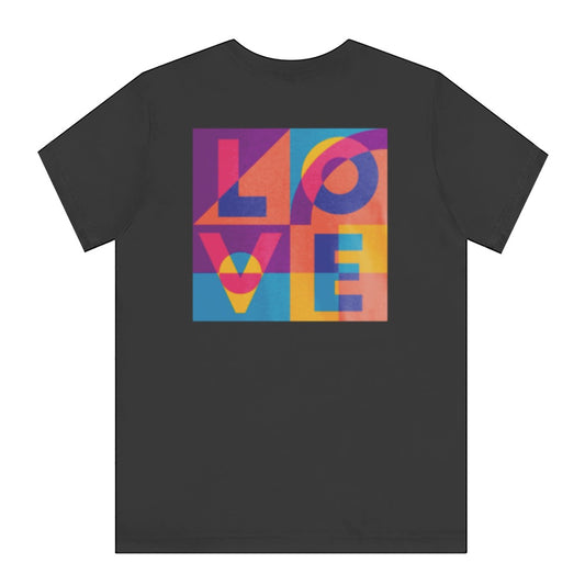 Vibrant Color Block LOVE Graphic T-Shirt product type