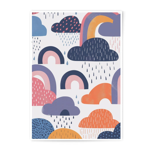 Rainbow Cloud Photographic Print, Abstract Weather Art, Colorful Nursery Decor, Kids Room Wall Art, Playroom Print, Modern Art - Tawshia