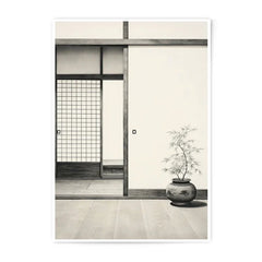 Japanese Room Photographic Print, Asian Art Print, Minimalist Home Decor, Tranquil Zen Wall Art, Serene Interior Photo, Modern Photography - Tawshia