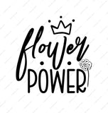 Flower Power Crown and Flowers Illustrative Art product type