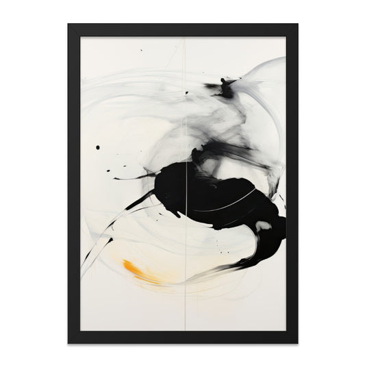 Abstract Ink Art Wall Art, Black and White Painting Print, Modern Home Decor, Minimalist Artwork, Stylish Wall Hanging (139) - Tawshia