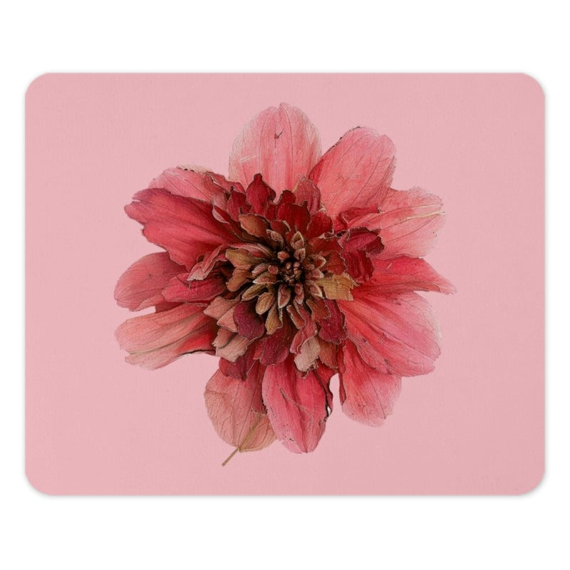 Floral Mouse Pad, Pink Flower Design, Botanical Desk Decor, Trendy Computer Accessory, Unique Gift Idea, Office Essentials - Tawshia