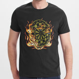 Fiery Dartboard Graphic Print T-shirt product type