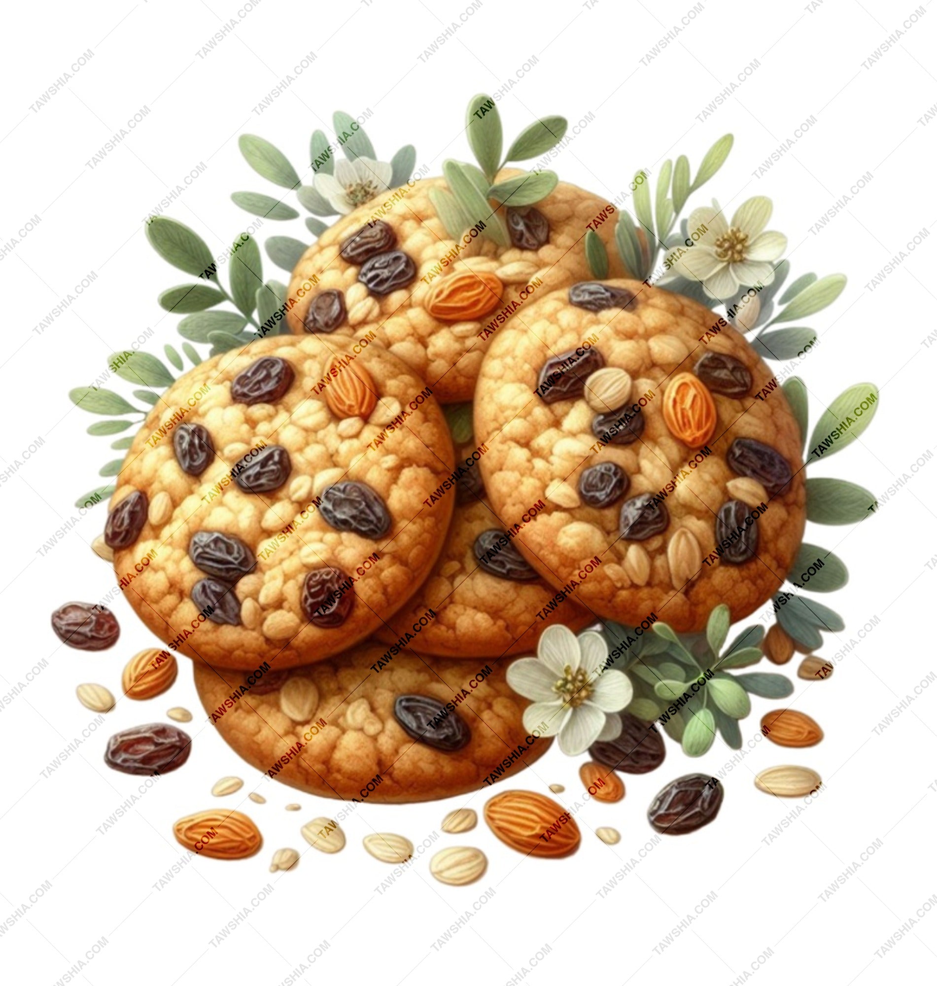 Cookies Mug, Raisin Almonds, Foodie Mug, Baker Gift, Dessert Mug, Treats Mug, Cute Coffee Mug, Tea Mug, Hot Chocolate Mug, Gift Ideas - Tawshia