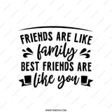 Friends Are Like Family Pillow, Best Friend Gift, Friendship Throw Pillow, Decorative Cushion, Home Decor, Birthday Present - Tawshia
