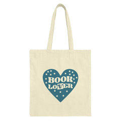 Book Lover Tote Bag, Reader Gift, Library Tote, Bookish Bag, Cute Tote Bag, Star Heart Design - Tawshia