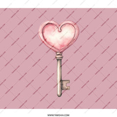 Heart Key BackPack, Pink BackPack, Romantic BackPack, Novelty Heart Key Gift, Cute Girl BackPack, Unique Women BackPack, Stylish BackPack - Tawshia
