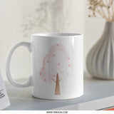 Pink Blossom Tree Mug, Floral Coffee Cup, Spring Mug, Watercolor Tree Design, Cute Tea Mug, Gift for Her, Unique Mug, Cozy Drinkware - Tawshia
