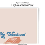 Booked Weekend Photographic Prints, Reading Art, Book Lover Gift, Home Decor, Wall Art, Trendy Prints - Tawshia