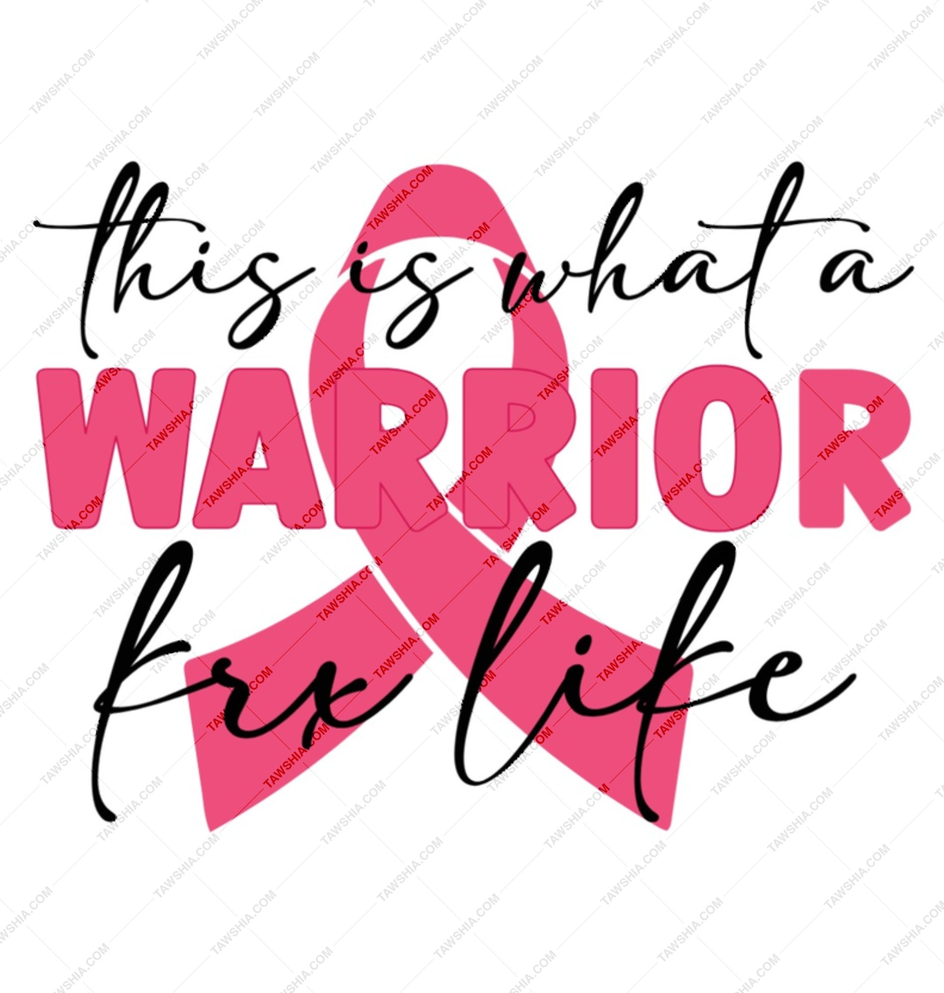 Warrior for Life Mug, Breast Cancer Awareness, Ribbon Mug, Inspirational Mug, Gift for Survivor, Support Mug - Tawshia