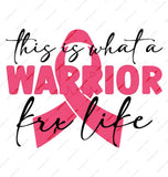 Warrior for Life Mug, Breast Cancer Awareness, Ribbon Mug, Inspirational Mug, Gift for Survivor, Support Mug - Tawshia