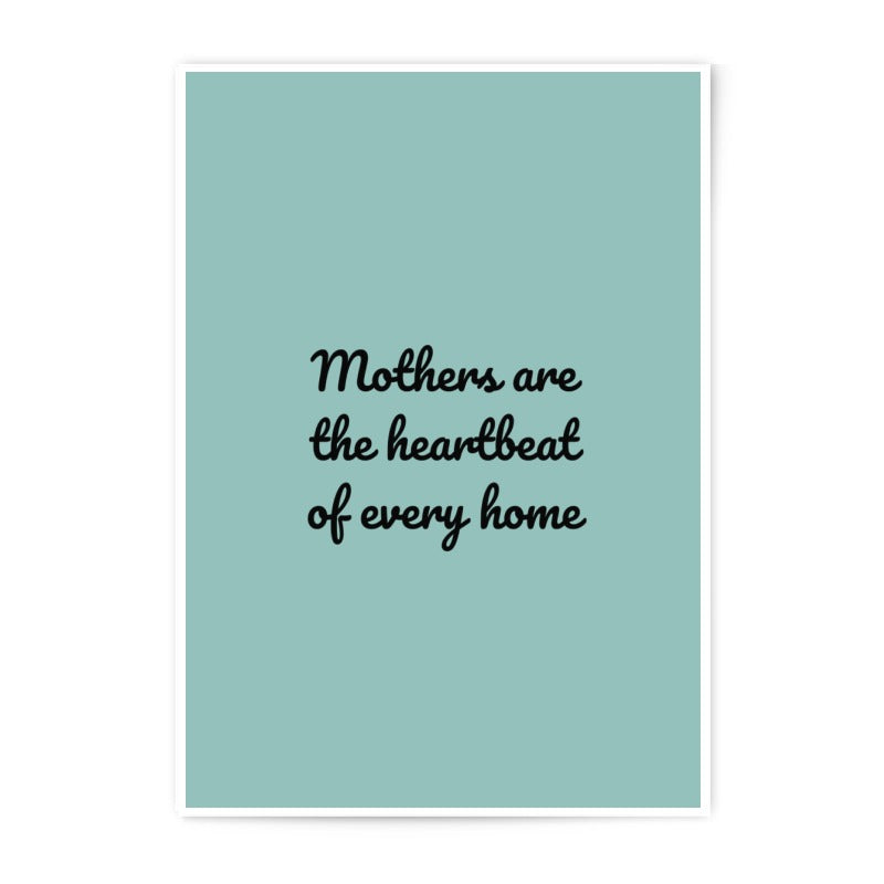 Mothers Heartbeat Home Photographic Prints, Mom Love Decor, Family Quote Art, Unique Wall Decor, Mother's Day Gift Idea - Tawshia