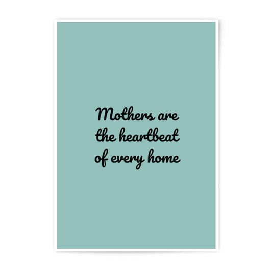 Mothers Heartbeat Home Photographic Prints, Mom Love Decor, Family Quote Art, Unique Wall Decor, Mother's Day Gift Idea - Tawshia