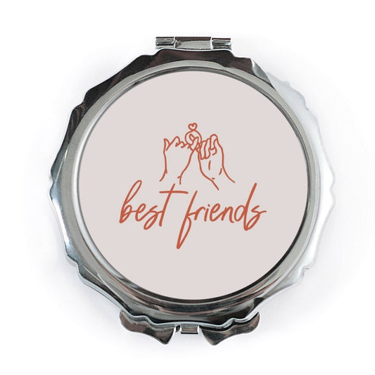 Best Friends Pocket Mirror, Pinky Promise Art, Friendship Gift, Bestie Compact Mirror, Cute Pocket Mirror, Travel Mirror, Gift for Her - Tawshia